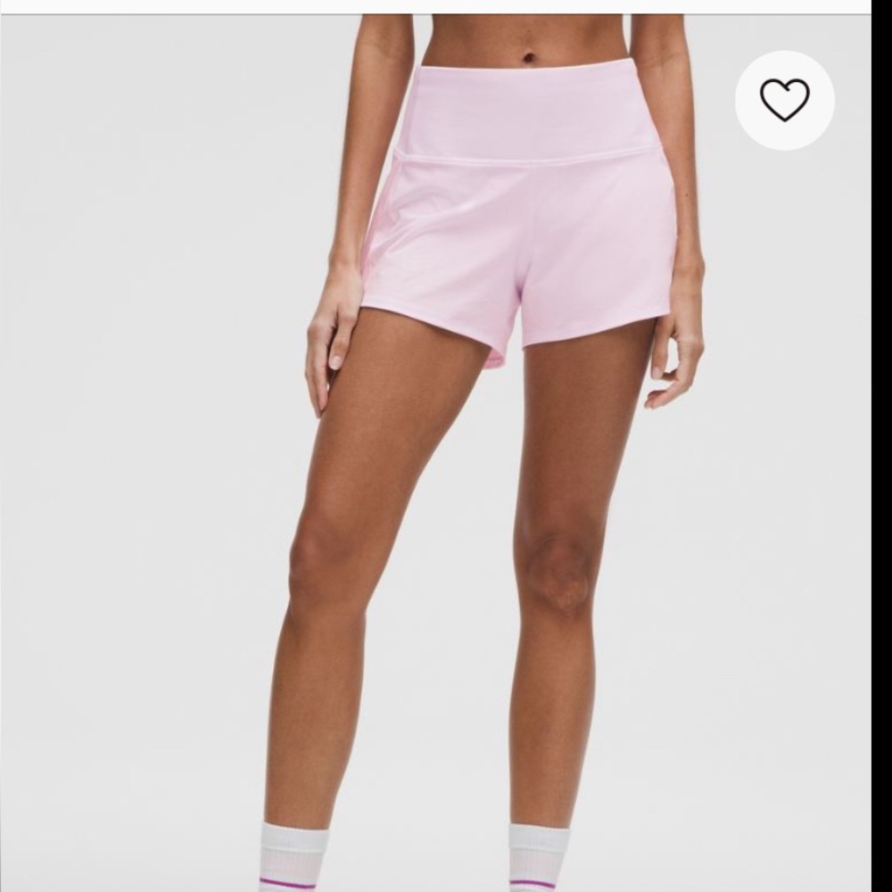 lululemon athletica pink Short and pink swift tank set